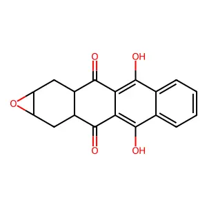 4,9-Dihydroxy-1a,2,2a,10a,11,11a-hexahydrotetraceno[2,3-b]oxirene-3,10-dione structure