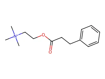 Ethanaminium, N,N,N-trimethyl-2-(1-oxo-3-phenylpropoxy)- structure