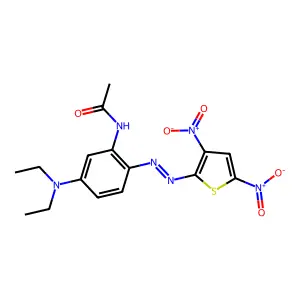 N-[5-(diethylamino)-2-[(3,5-dinitro-2-thienyl)azo]phenyl]acetamide structure