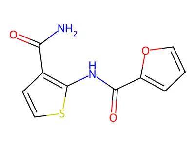 N-(3-carbamoylthiophen-2-yl)furan-2-carboxamide structure