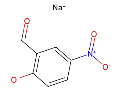 Sodium 2-formyl-4-nitrobenzenolate structure