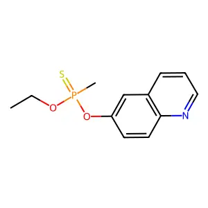 O-Ethyl O-quinolin-6-yl methylphosphonothioate structure
