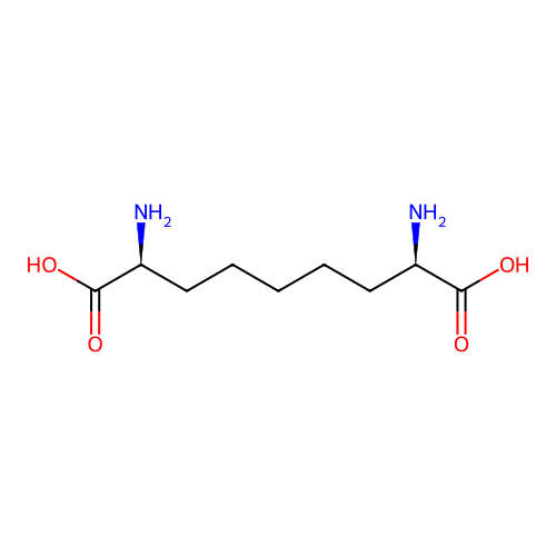 (2R,8S)-2,8-diaminononanedioic acid structure