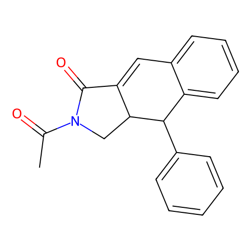 2-Acetyl-4-phenyl-2,3,3A,4-tetrahydro-benzo(F)isoindol-1-one structure