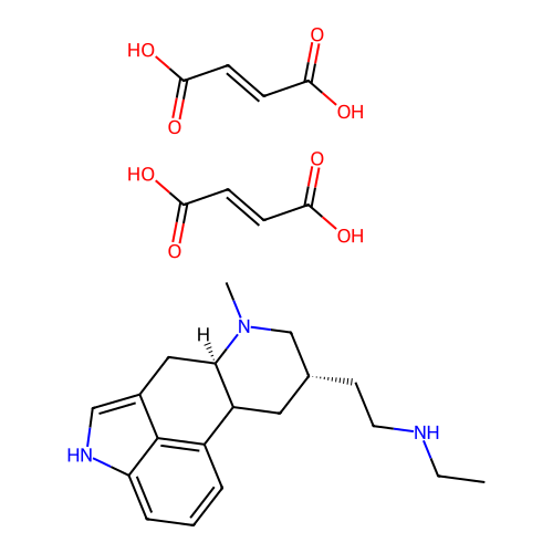 (8-beta)-N-Ethyl-6-methylergoline-8-ethanamine (Z)-2-butenedioate (1:2) structure