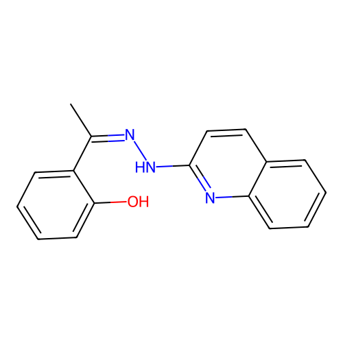 1-(2-Hydroxyphenyl)ethanone 2-quinolinylhydrazone structure