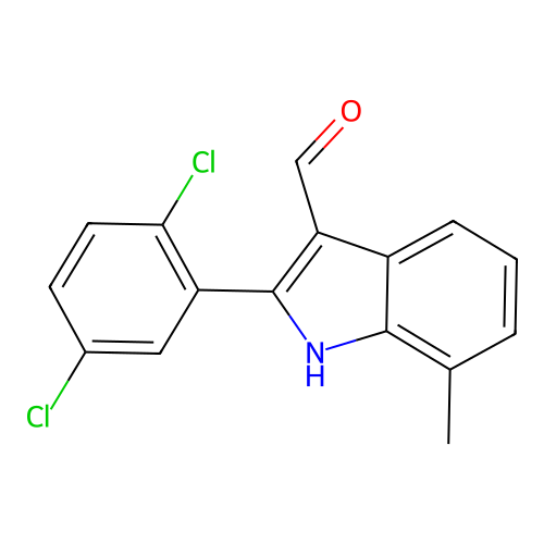 2-(2,5-dichlorophenyl)-7-methyl-1H-indole-3-carbaldehyde structure