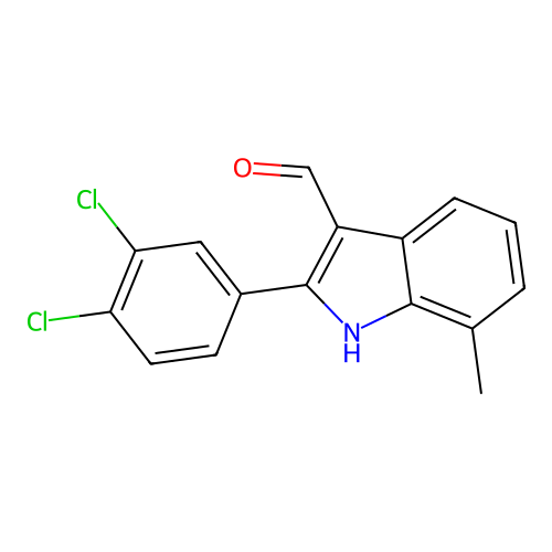 2-(3,4-dichlorophenyl)-7-methyl-1H-indole-3-carbaldehyde structure