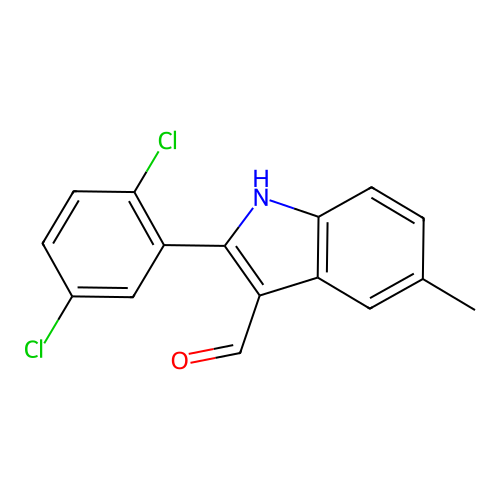 2-(2,5-dichlorophenyl)-5-methyl-1H-indole-3-carbaldehyde structure