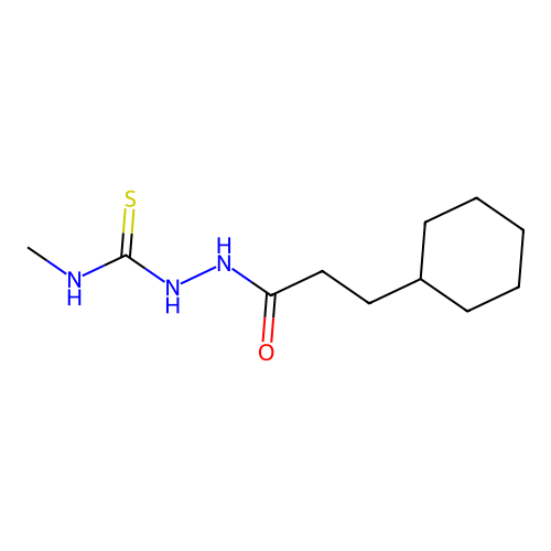 2-(3-cyclohexylpropanoyl)-N-methylhydrazinecarbothioamide structure