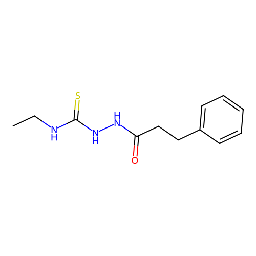 N-ethyl-2-(3-phenylpropanoyl)hydrazinecarbothioamide structure