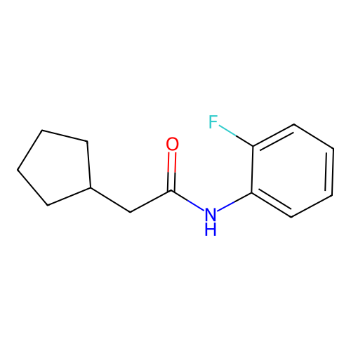 2-cyclopentyl-N-(2-fluorophenyl)acetamide structure