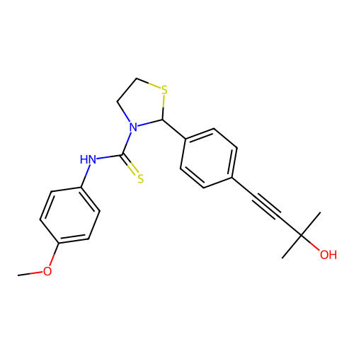 2-[4-(3-Hydroxy-3-methyl-1-butyn-1-yl)phenyl]-N-(4-methoxyph structure