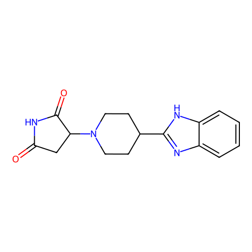 3-[4-(1H-benzimidazol-2-yl)piperidin-1-yl]pyrrolidine-2,5-dione structure