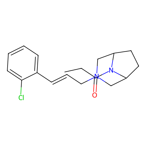 3,8-Diazabicyclo(3.2.1)octane, 3-(o-chlorocinnamyl)-8-propionyl- structure