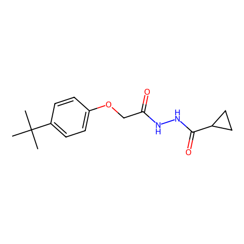 N'-[2-(4-tert-butylphenoxy)acetyl]cyclopropanecarbohydrazide structure