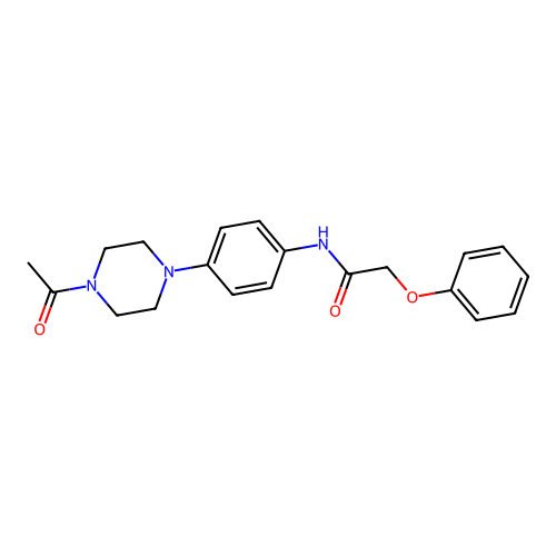 N-[4-(4-acetylpiperazin-1-yl)phenyl]-2-phenoxyacetamide structure