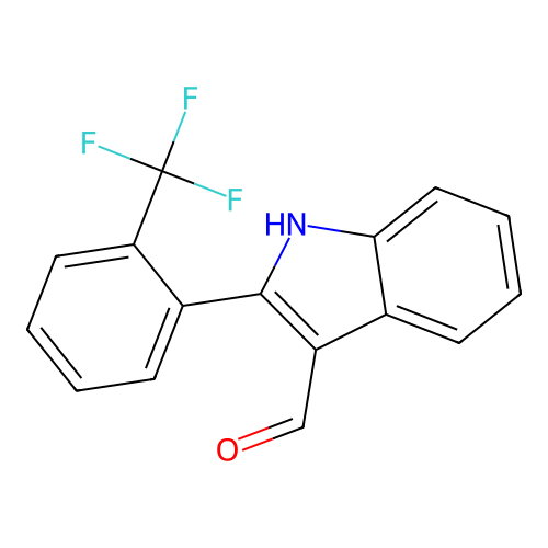 2-(2-Trifluoromethylphenyl)-1H-indole-3-carbaldehyde structure