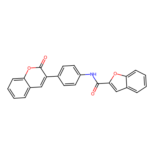 N-[4-(2-oxo-2H-chromen-3-yl)phenyl]-1-benzofuran-2-carboxamide structure