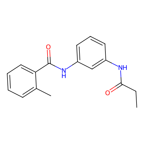 2-methyl-N-[3-(propanoylamino)phenyl]benzamide structure