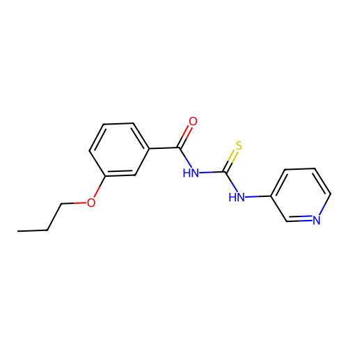3-propoxy-N-(pyridin-3-ylcarbamothioyl)benzamide structure