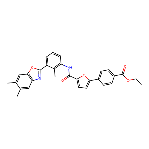Ethyl 4-(5-{[3-(5,6-dimethyl-1,3-benzoxazol-2-yl)-2-methylph structure