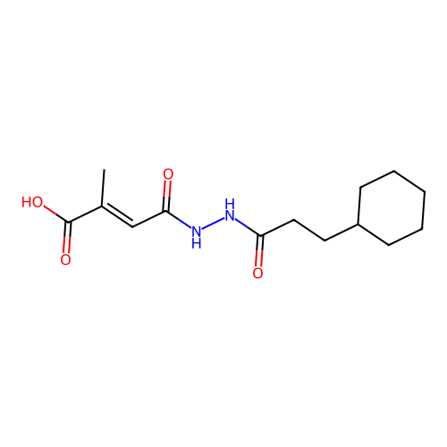 4-[2-(3-Cyclohexylpropanoyl)hydrazino]-2-methyl-4-oxo-2-butenoic acid structure