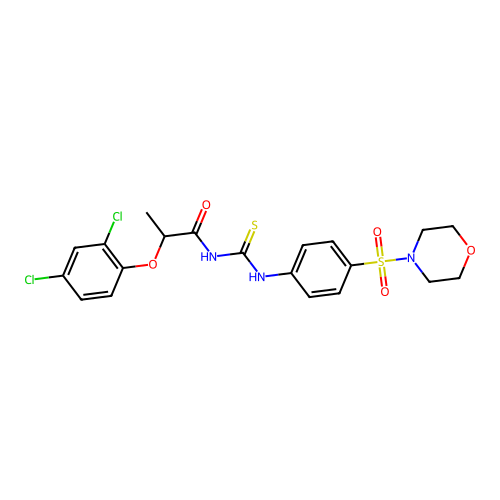 2-(2,4-dichlorophenoxy)-N-({[4-(4-morpholinylsulfonyl)phenyl]amino}carbonothioyl)propanamide structure