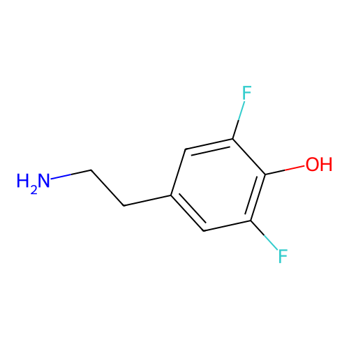 Benzeneethanamine, 3,5-difluoro-4-hydroxy- structure