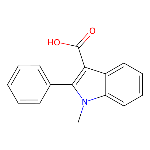 1-methyl-2-phenyl-1H-indole-3-carboxylic acid structure