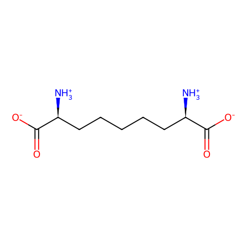 (2R,8S)-2,8-Bis(azaniumyl)nonanedioate structure