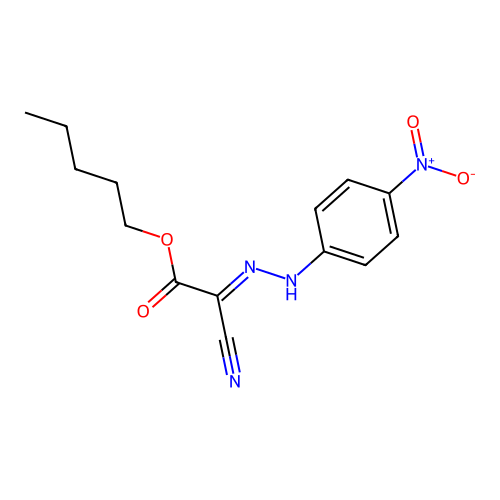 Acetic acid, cyano((4-nitrophenyl)hydrazono)-, pentyl ester structure