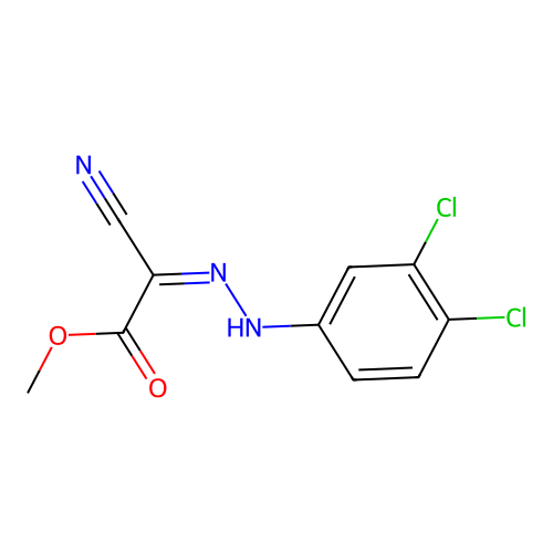 methyl (2Z)-2-cyano-2-[(3,4-dichlorophenyl)hydrazinylidene]acetate structure