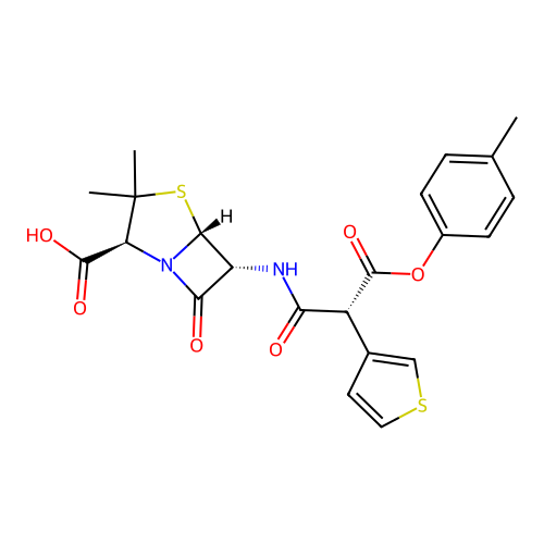Ticarcillin cresyl structure