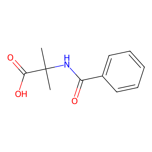 N-Benzoyl-2-methylalanine structure