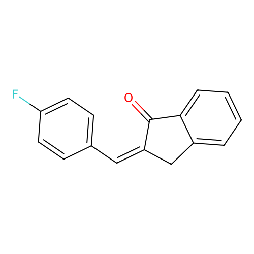 2-[(4-fluorophenyl)methylidene]-3H-inden-1-one structure