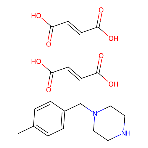 Piperazine, 1-((4-methylphenyl)methyl)-, (Z)-2-butenedioate (1:2) structure