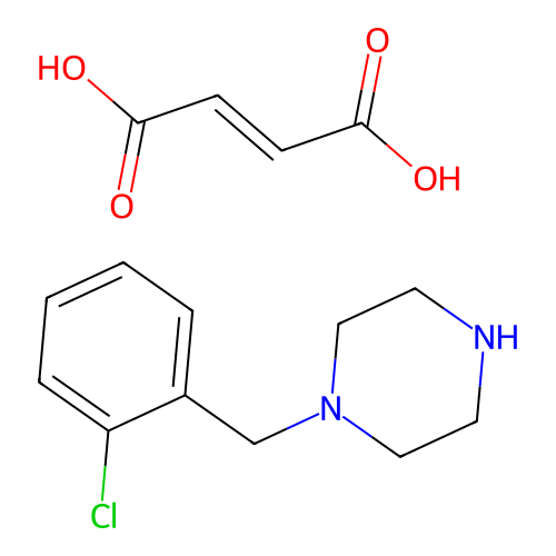 Piperazine, 1-((2-chlorophenyl)methyl)-, (Z)-2-butenedioate (1:1) structure