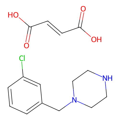 Piperazine, 1-((3-chlorophenyl)methyl)-, (Z)-2-butenedioate (1:1) structure