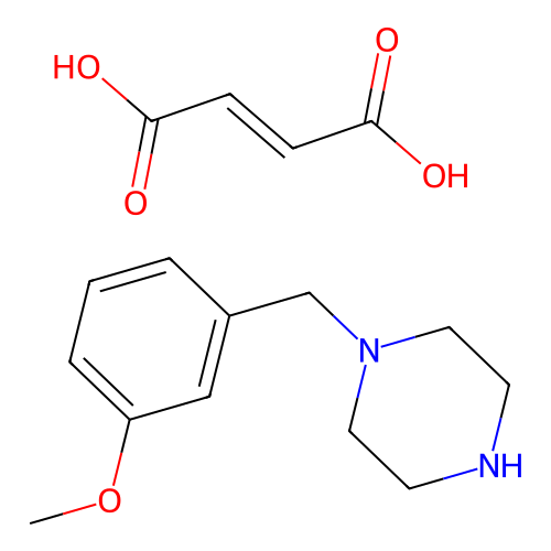 Piperazine, 1-((3-methoxyphenyl)methyl)-, (Z)-2-butenedioate (1:1) structure