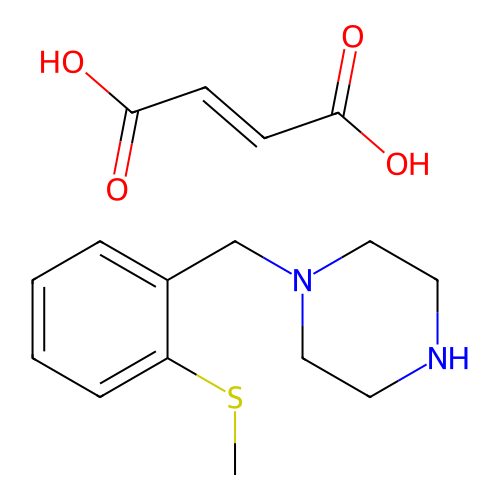 Piperazine, 1-((2-(methylthio)phenyl)methyl)-, (Z)-2-butenedioate (1:1) structure