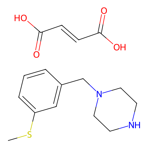 Piperazine, 1-((3-(methylthio)phenyl)methyl)-, (Z)-2-butenedioate (1:1) structure