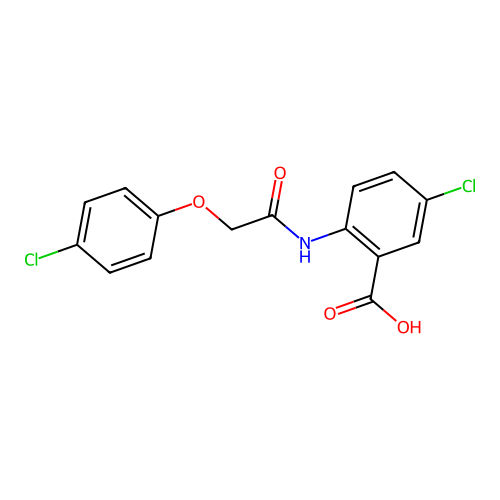 5-Chloro-2-{[(4-chlorophenoxy)acetyl]amino}benzoic acid structure