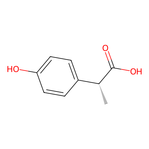 2-(4-Hydroxyphenyl)propionic acid, (2R)- structure