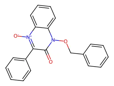 1-(benzyloxy)-3-phenylquinoxalin-2(1H)-one 4-oxide structure
