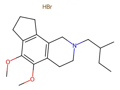 O(C)c1c(OC)c2CCCc2c3CN(CCc13)CC(C)CC structure