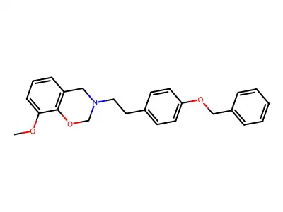 2H-1,3-Benzoxazine, 3,4-dihydro-8-methoxy-3-(2-(4-(phenylmethoxy)phenyl)ethyl)- structure