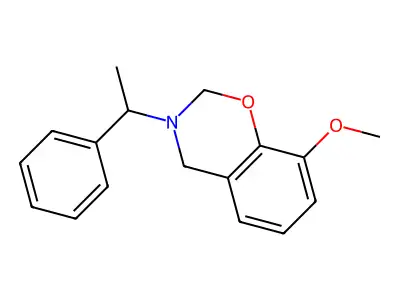 2H-1,3-Benzoxazine, 3,4-dihydro-8-methoxy-3-(2-phenylethylene)- structure