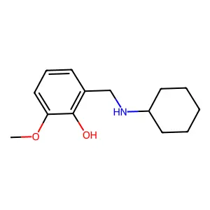 Phenol, 2-((cyclohexylamino)methyl)-6-methoxy- structure