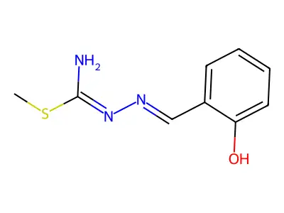methyl N'-[(2-hydroxyphenyl)methylideneamino]carbamimidothioate structure